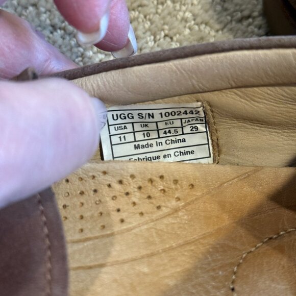 Ugg Australia Mens Leather Loafers Pointe Sheepskin Slip On #1002442 Size 11 - Picture 10 of 15